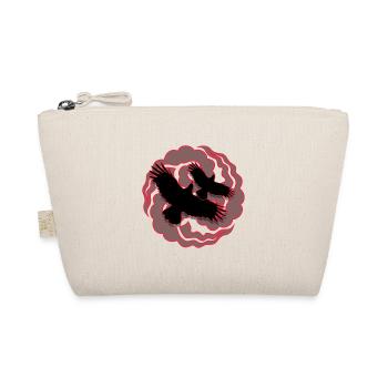 Logo Manga rouge / gris nuages & corbeau - Trousse biologique - nature - Devant