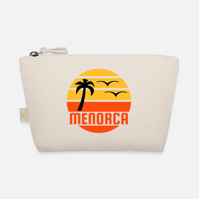 Menorca (Sonne, Palme, Vögel) Bio-Täschchen