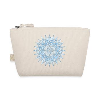 Blossom of Insight Blue - Mandala made with love - Organic Pouch - nature - Front