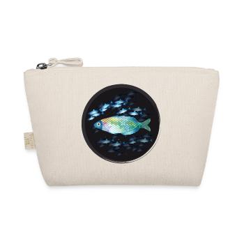 colourful fish in the middle of a school of fish - Organic Pouch - nature - Front