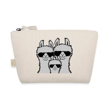 Lama Family Parents Child - Organic Pouch - nature - Front