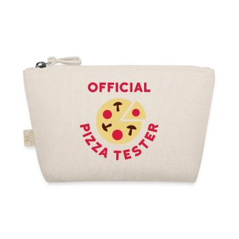 Official pizza tester (Pizza, Salami, Pilze) - Bio-Täschchen - Natur - Vorne