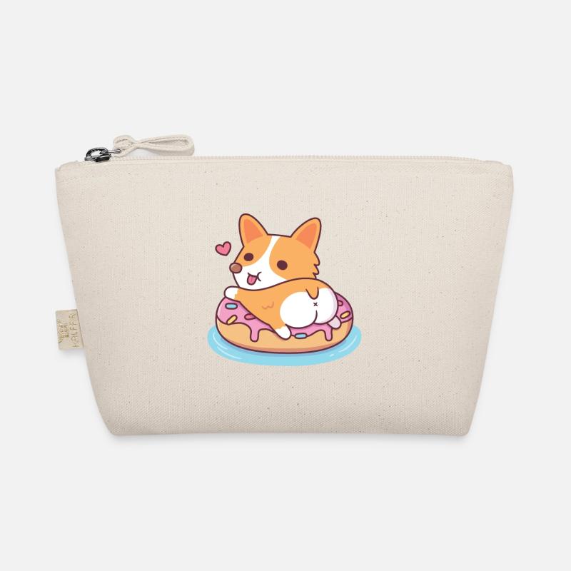 Cute Corgi Showing Butt On Donut Pool Float Organic Pouch