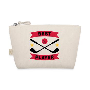 Best golf player (banners, stars, golf clubs) - Organic Pouch - nature - Front