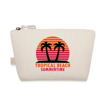 Tropical beach, summertime (island, palm trees, sun) - Organic Pouch - nature - Front