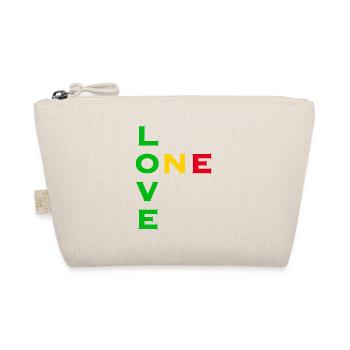 Eine Liebe - grün gelb rot - Bio-Täschchen - Natur - Vorne