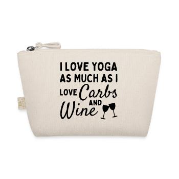 J’aime le yoga autant que j’aime les glucides et le vin. - Trousse biologique - nature - Devant