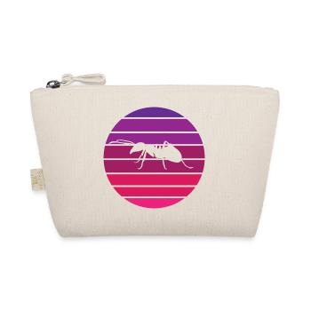 Ant - silhouette, circle, evening sun - Organic Pouch - nature - Front