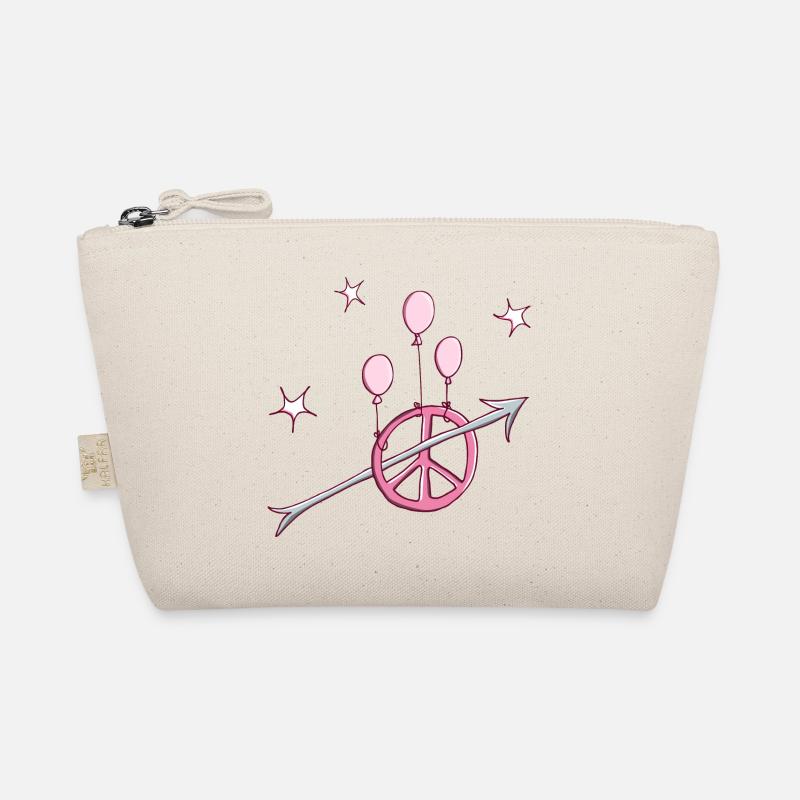 Peace Pfeil Frieden in pink Bio-Täschchen