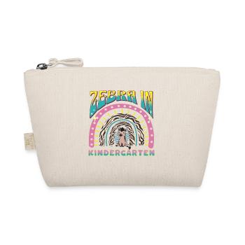 zebra in kindergarten rainbow zebra stripes design - Organic Pouch - nature - Front