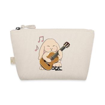 Cute Classical Guitar Playing Kawaii Rabbit - Organic Pouch - nature - Front