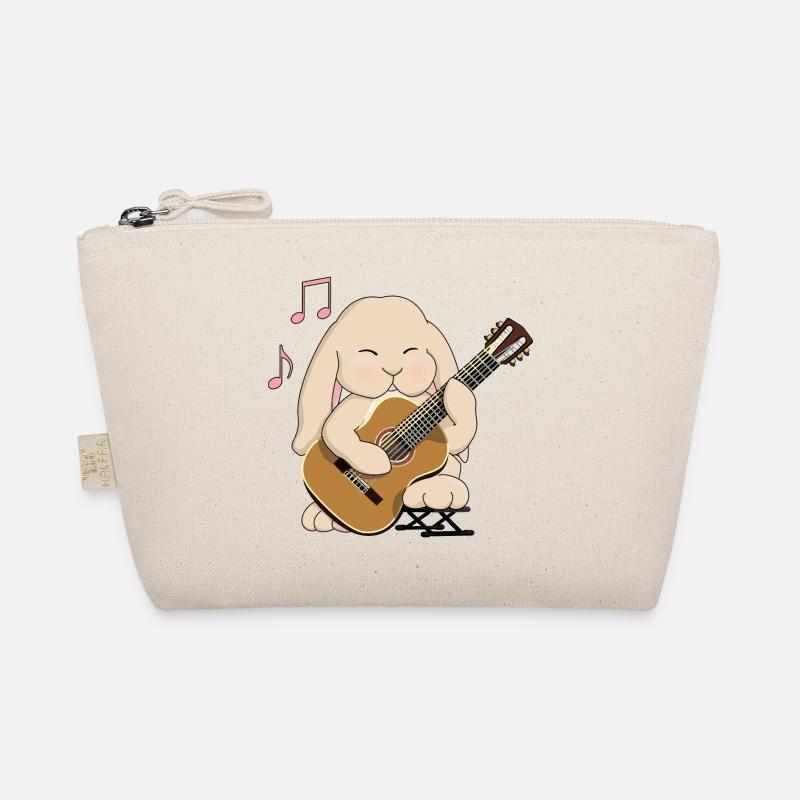 Cute Classical Guitar Playing Kawaii Rabbit Organic Pouch