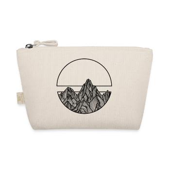 Geometrische Berge im Kreis für Bergsteiger - Bio-Täschchen - Natur - Vorne