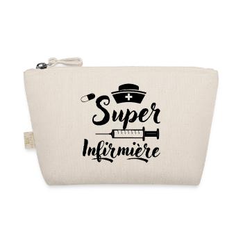 Infirmière super infirmière humour cadeau femme - Trousse biologique - nature - Devant