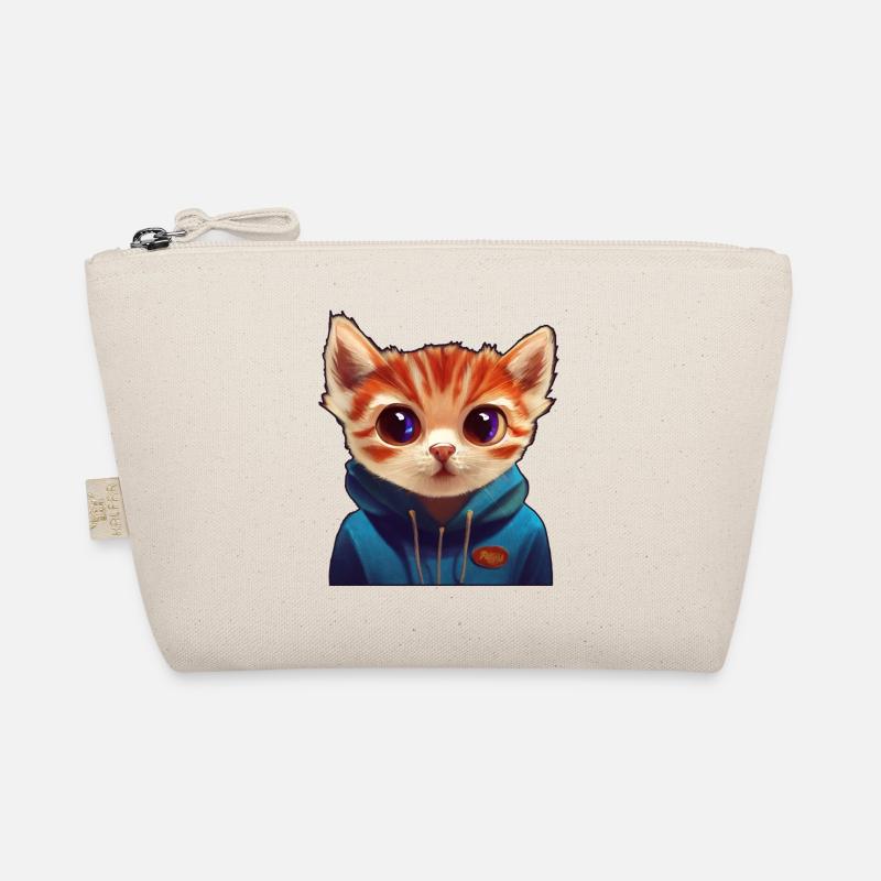 Cat with sweater Organic Pouch