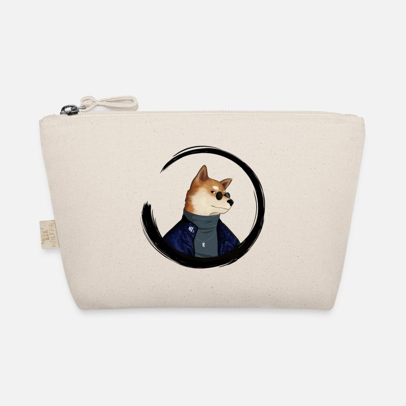Shiba Inu cooles Hund Design Geschenk Idee - Bio-Täschchen - Natur