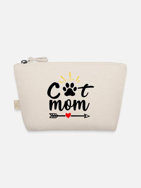 Cat mom - Organic Pouch - nature - Front