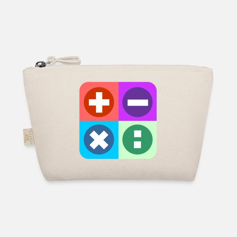 Calculate logo with four emblems color Organic Pouch
