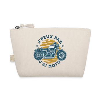 J'peux pas j' ai moto humour motard cadeau - Trousse biologique - nature - Devant