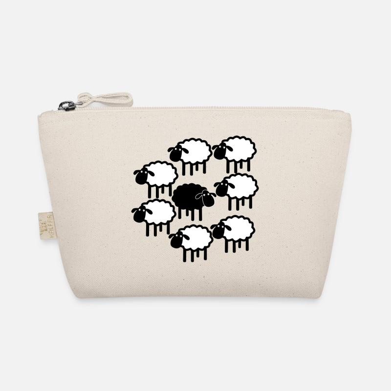 Midnight Sheep Parade - Organic Pouch - nature