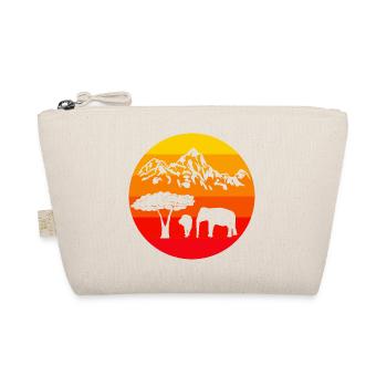 Africa Safari Zoo Animal Gift Retro Lion Elephant - Trousse biologique - nature - Devant