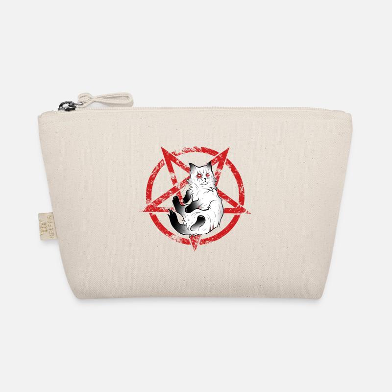 Dunkle Katze okkultes Pentagramm Halloween Bio-Täschchen