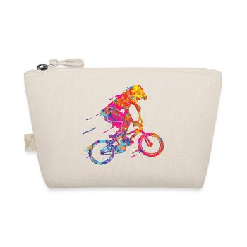 BMX Bunte Farbe Grafik Biker Freestyle Racing - Bio-Täschchen - Natur - Vorne
