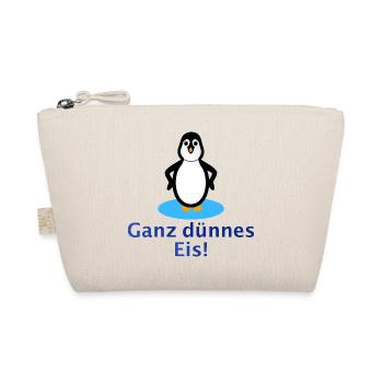 Pinguin - ganz dünnes Eis - Bio-Täschchen - Natur - Vorne