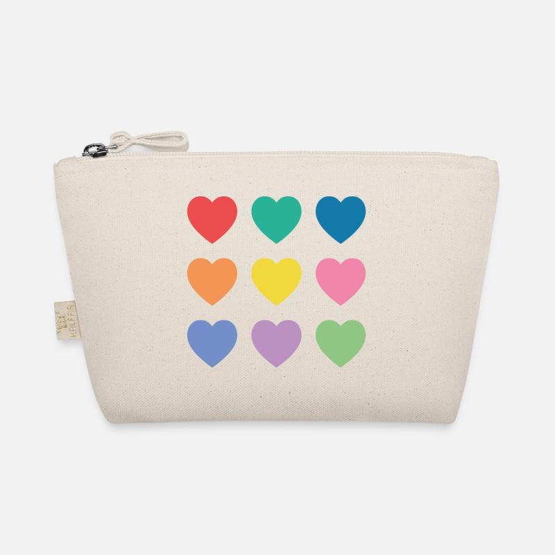 Multicolour hearts Organic Pouch