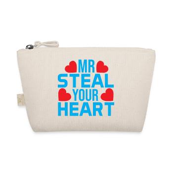 Love Message with Colored Hearts - Organic Pouch - nature - Front