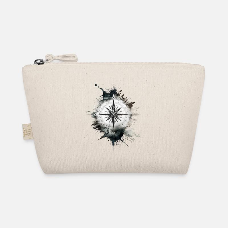 creative compass in navy look for sailing Organic Pouch