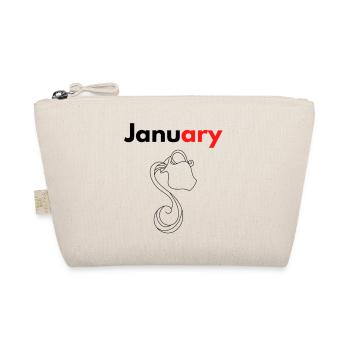 Month with his astrological sign Aquarius/January - Organic Pouch - nature - Front