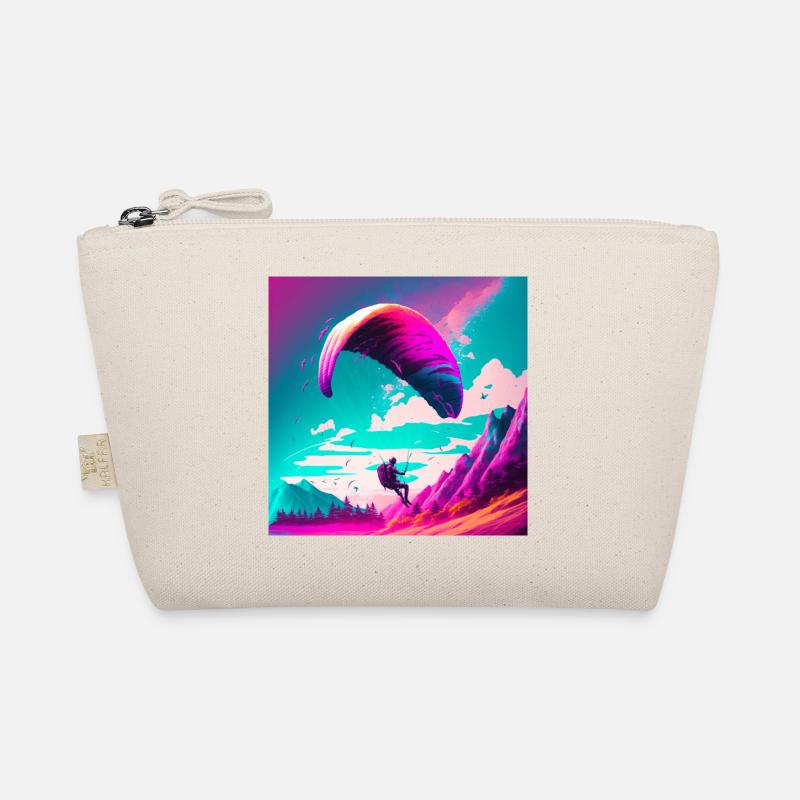 Paragliders in retrowave style Organic Pouch