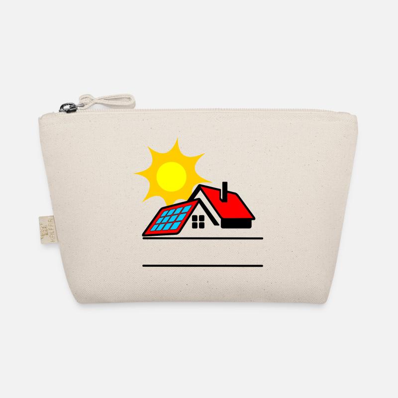 Solar panel on bungalow house with sun Organic Pouch