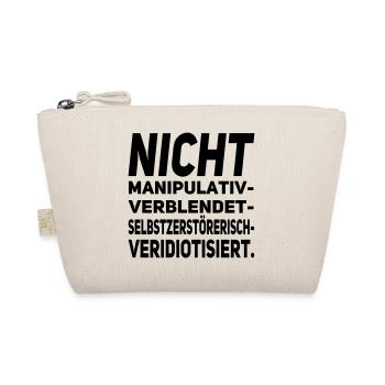 nicht veridiotisiert II - Bio-Täschchen - Natur - Vorne