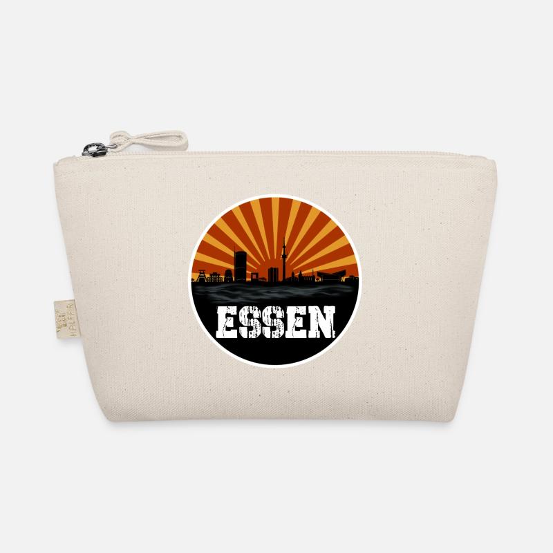 Essen Retro Skyline - Bio-Täschchen - Natur