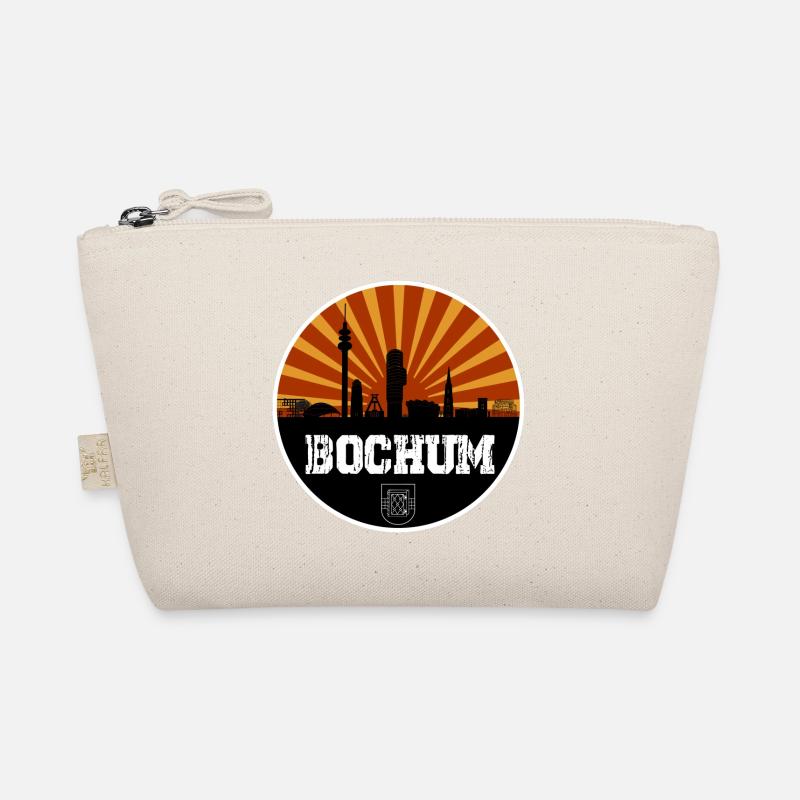 Bochum Retro Skyline - Bio-Täschchen - Natur