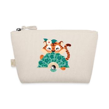 Tiger with fan - Organic Pouch - nature - Front