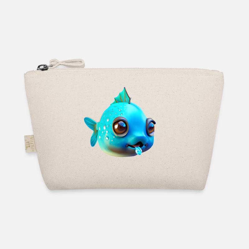 Cute fat fish Organic Pouch