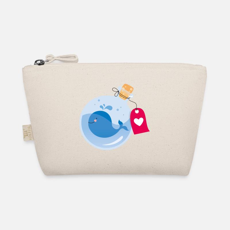 Message in a bottle with a small whale Organic Pouch