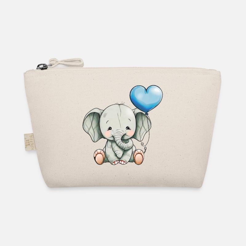 Niedlicher Elefant - Bio-Täschchen - Natur