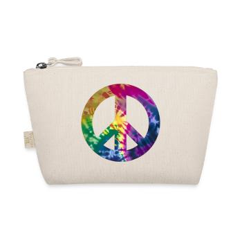 Groovy Tie Dye Peace Zeichen - Bio-Täschchen - Natur - Vorne