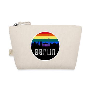Berlin Skyline Regenbogen - Bio-Täschchen - Natur - Vorne