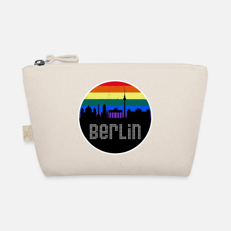 Berlin Skyline Regenbogen Bio-Täschchen