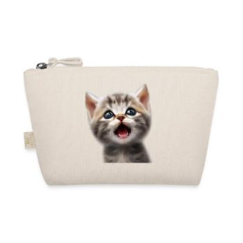Baby cat is amazed - Organic Pouch - nature - Front