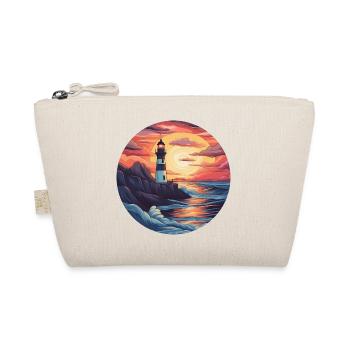 North Sea lighthouse at sunset - - Organic Pouch - nature - Front