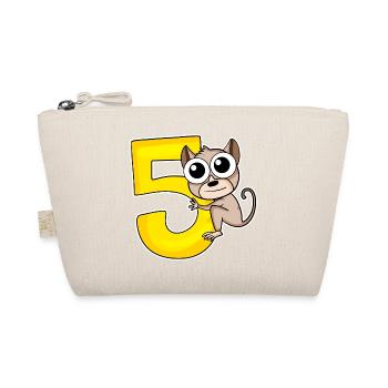 5 Anniversaire 5 ans avec motif animal - cinq - Trousse biologique - nature - Devant
