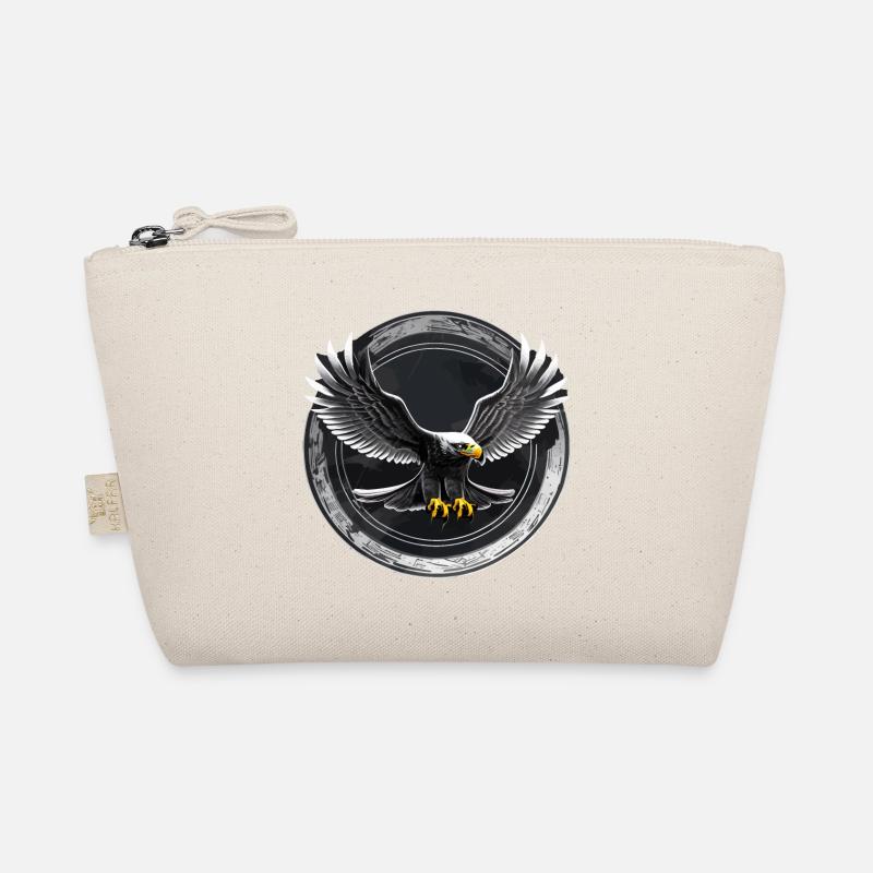 Adler Logo im Kreis - Bio-Täschchen - Natur