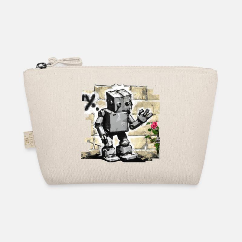Robot Comic Graffiti Wall Personnage Rose Urban Trousse biologique