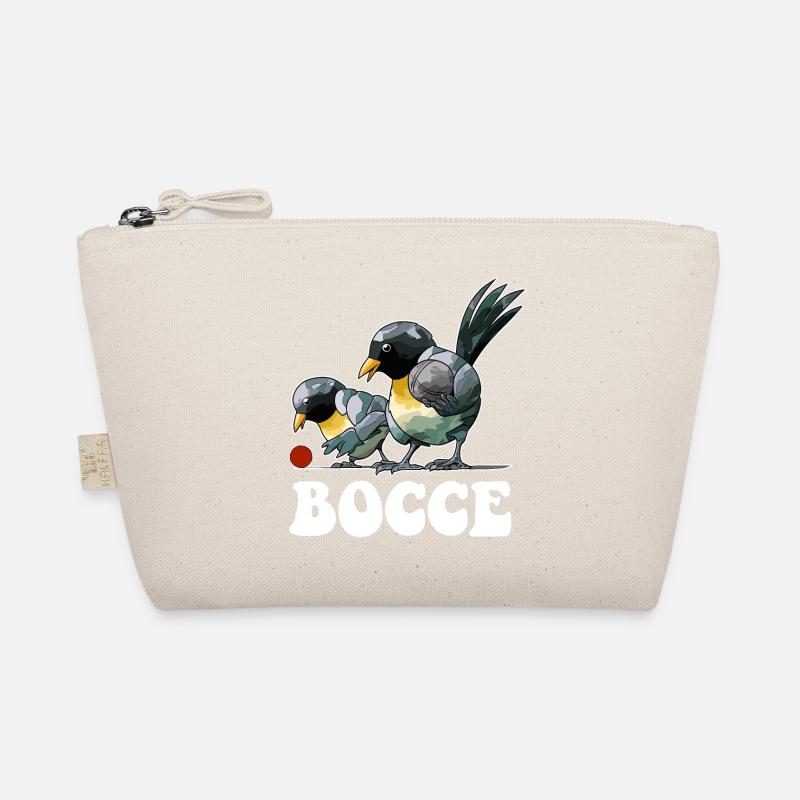 Bocce Player Saying Ball Bird with Jack Bocci Organic Pouch